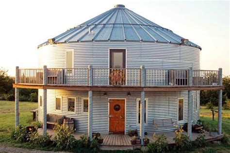 corrugated metal courtyard house|Silo Homes .